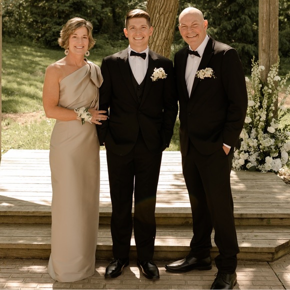 Sachin + Babi Bonnie One-Shoulder Dress Pewter - Picture 2 of 10